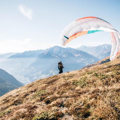 Paragliding in the Passeiertal Valley