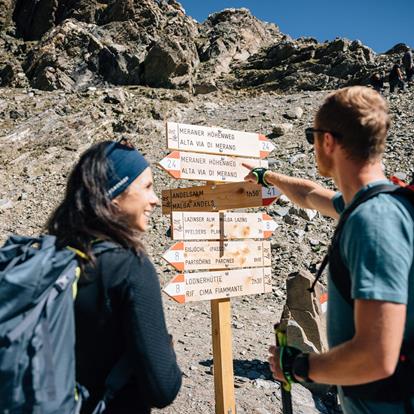 De Meraner Höhenweg in het Passeiertal