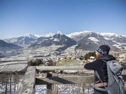 Winterliche Wanderung auf dem Schenner Waalweg